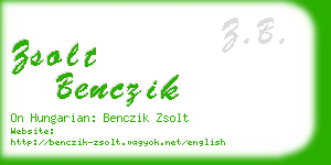 zsolt benczik business card
